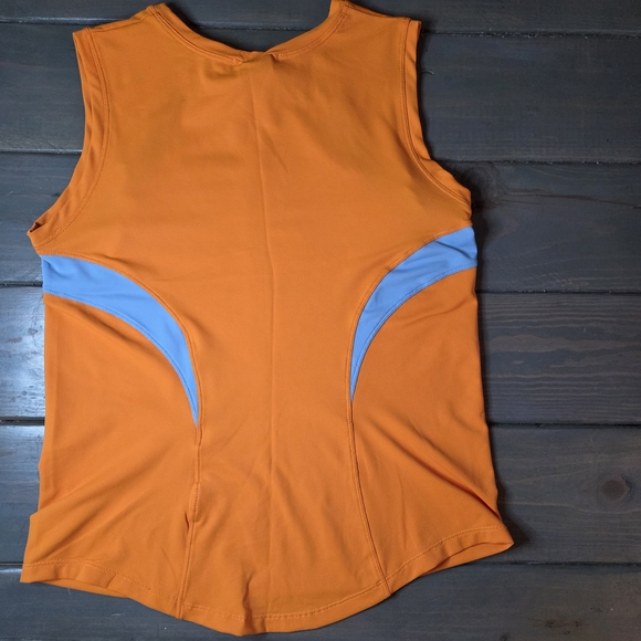 Nike Sphere Dry Athletic Tank Top Orange Blue Women’s Medium Workout Running Gym - Picture 9 of 10